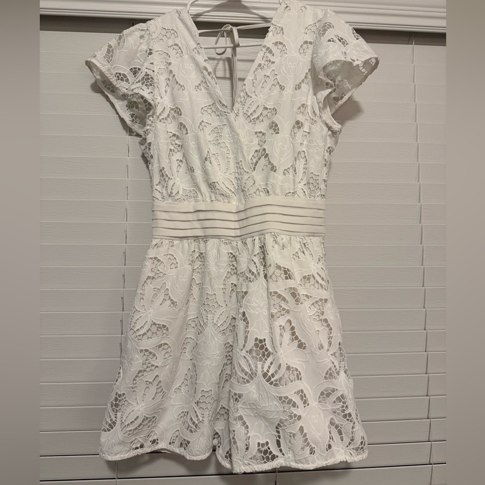 GUESS White Lace Romper